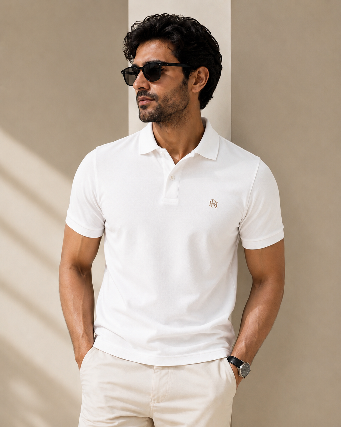 🤍 IVORY WHITE  ESSENTIAL POLO