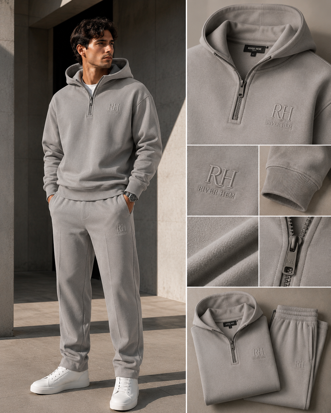 Stone Heritage Quarter-Zip Hoodie