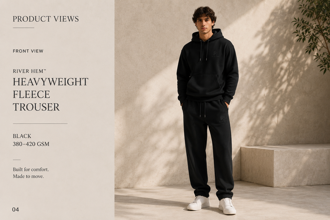 Black Signature Heavyweight Fleece Trouser