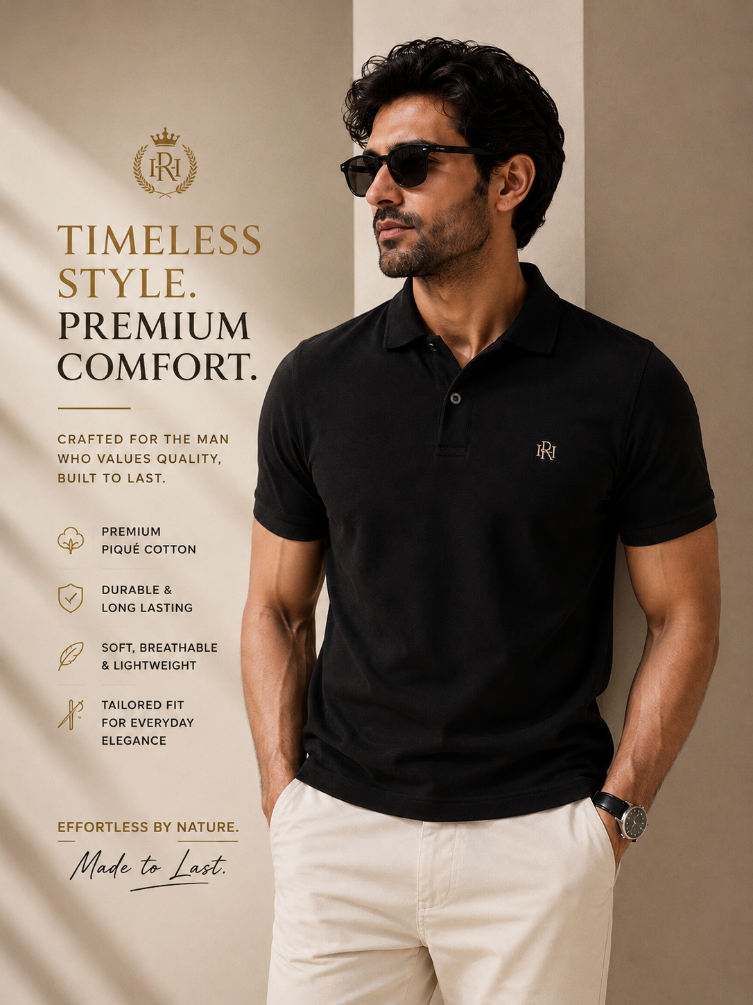 🖤 JET BLACK PREMIUM POLO