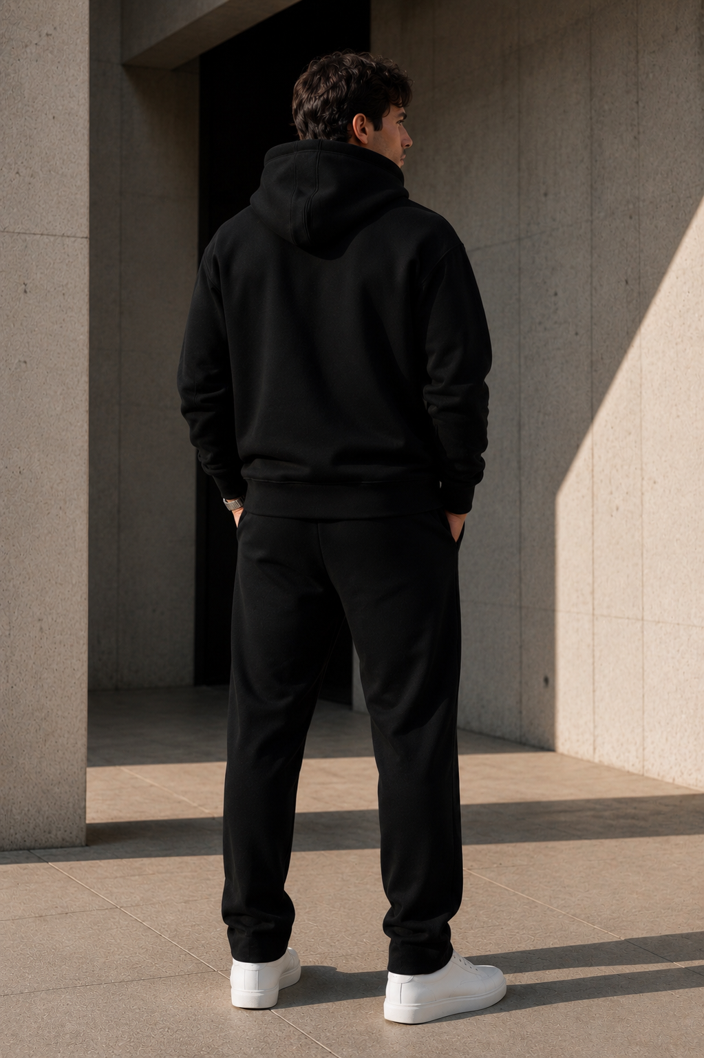 Jet Black Signature Quarter-Zip Hoodie