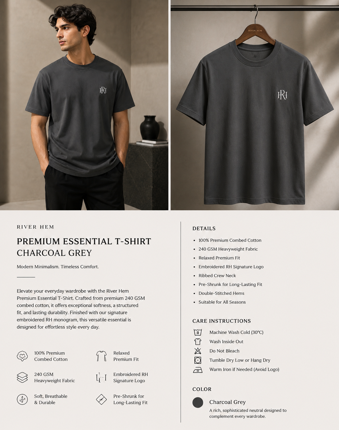 🩶 GRAPHITE CHARCOAL URBAN EDITION TEE SHIRT