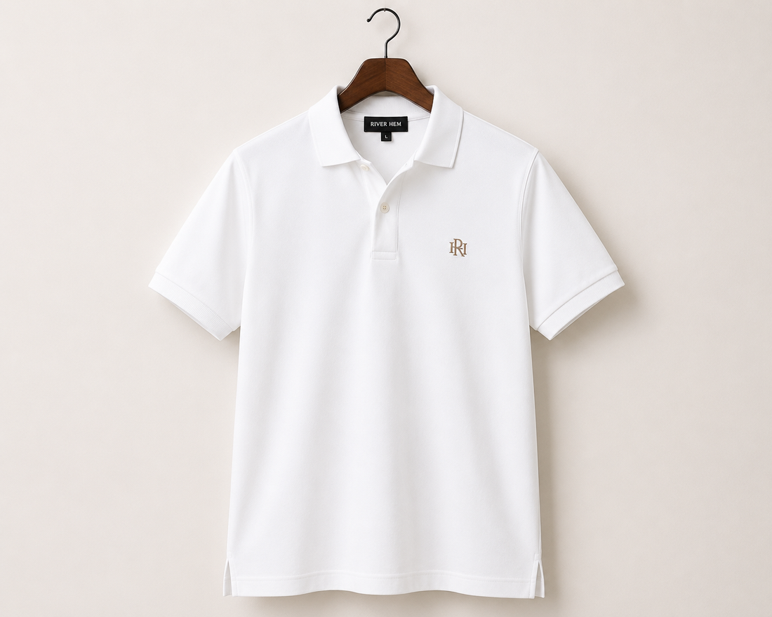 🤍 IVORY WHITE  ESSENTIAL POLO
