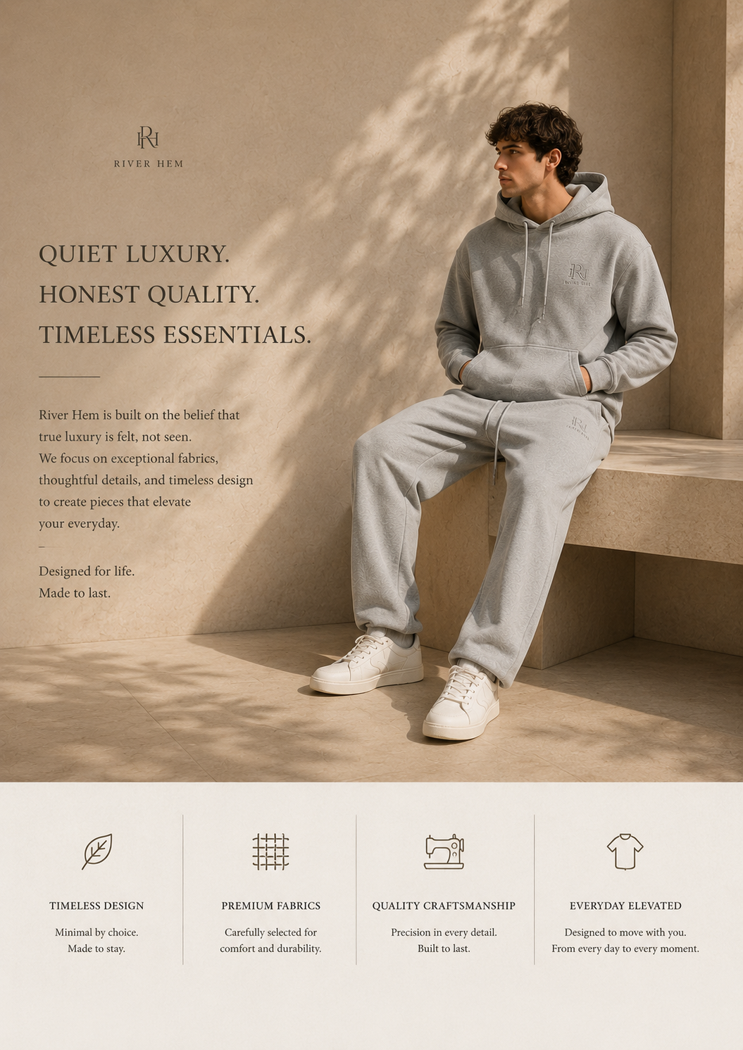 Heather Grey Essential Heavyweight Fleece Trouser