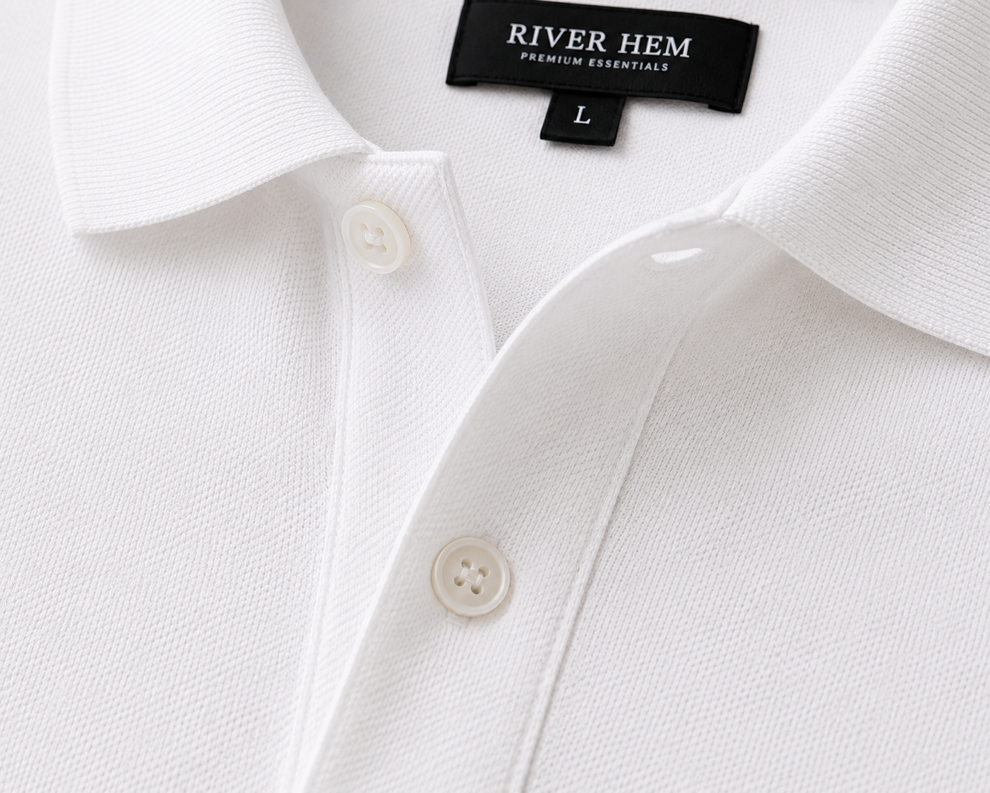 🤍 IVORY WHITE  ESSENTIAL POLO