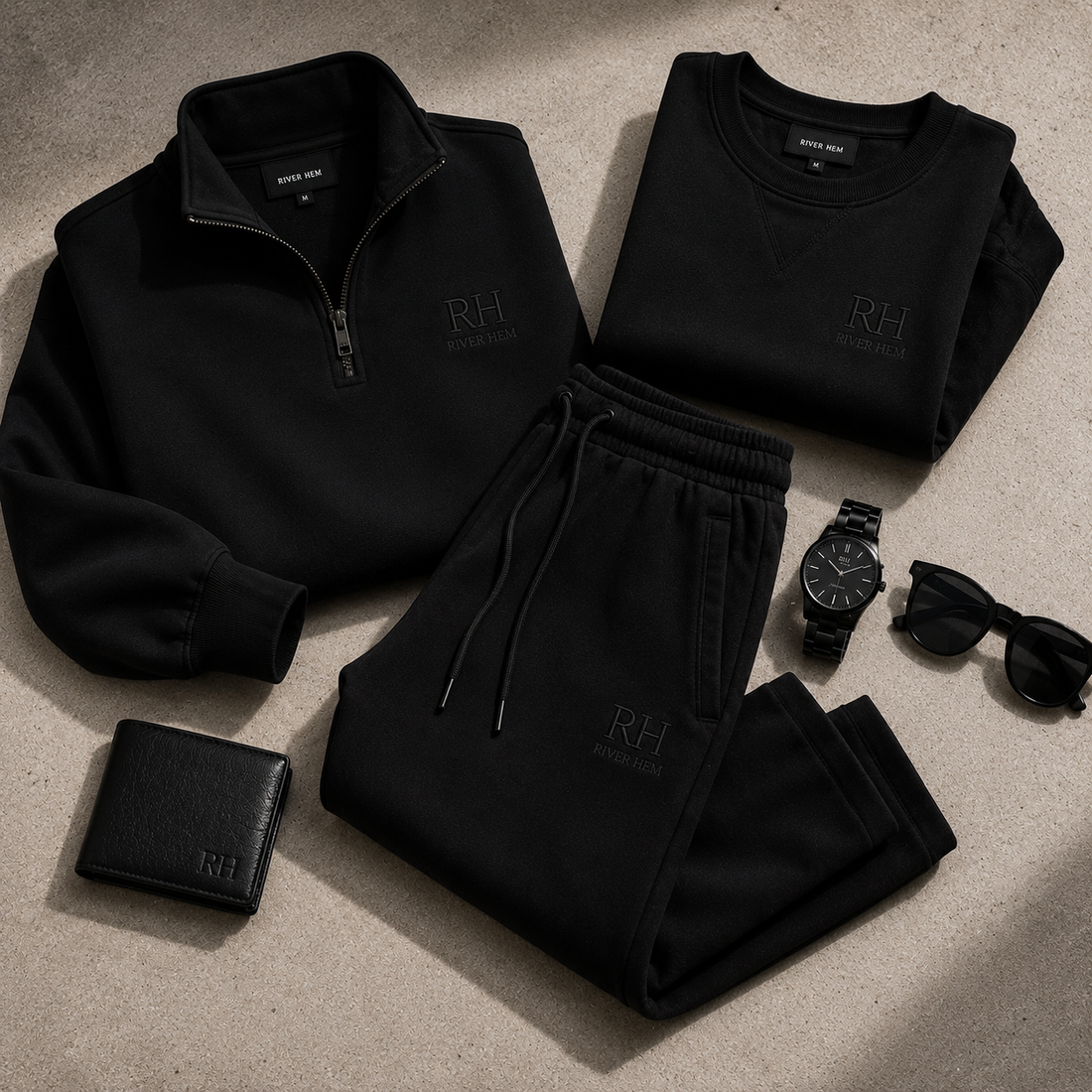 Jet Black Signature Quarter-Zip