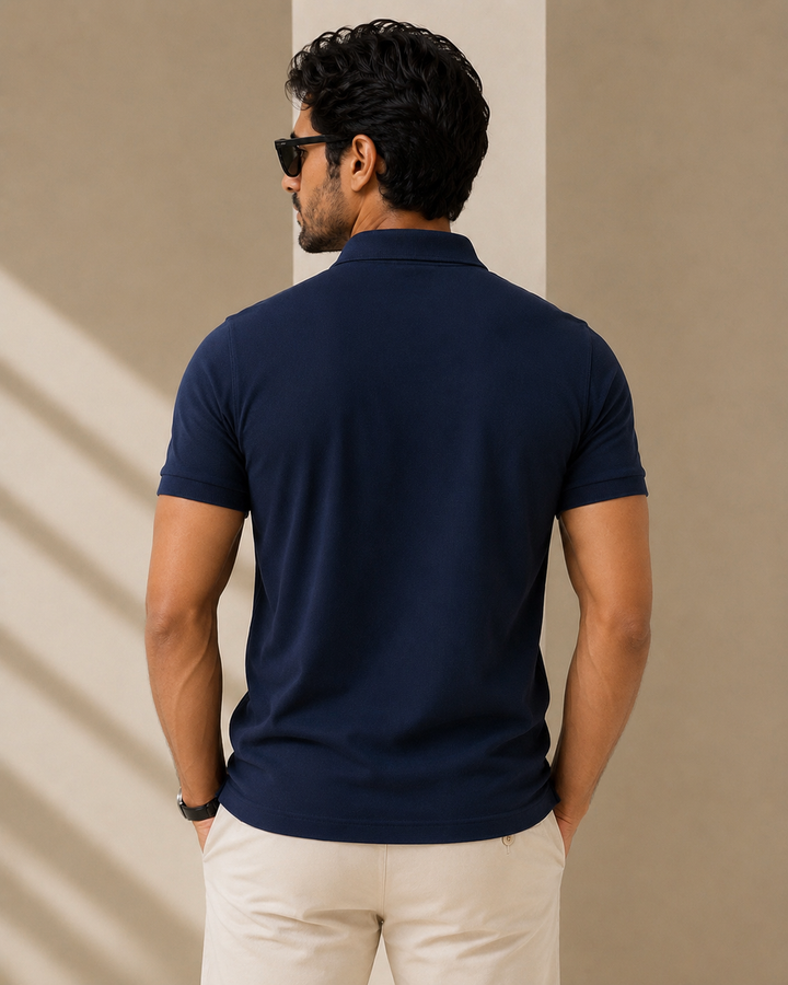 🔵 MIDNIGHT NAVY EXECUTIVE POLO