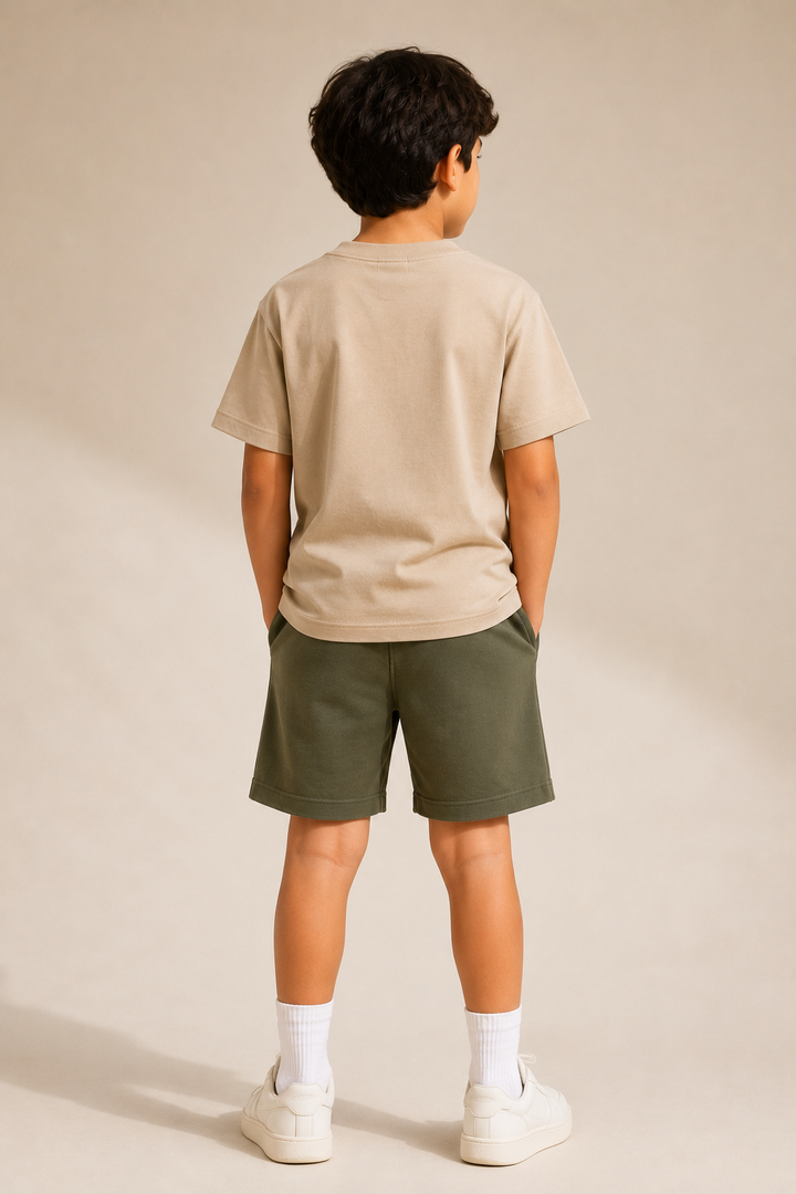 Olive Adventure French Terry Shorts