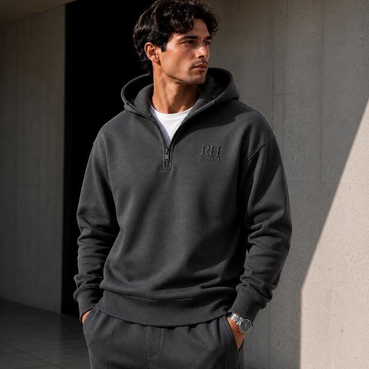 Charcoal Core Quarter-Zip Hoodie