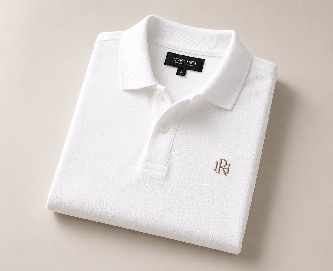 🤍 IVORY WHITE  ESSENTIAL POLO