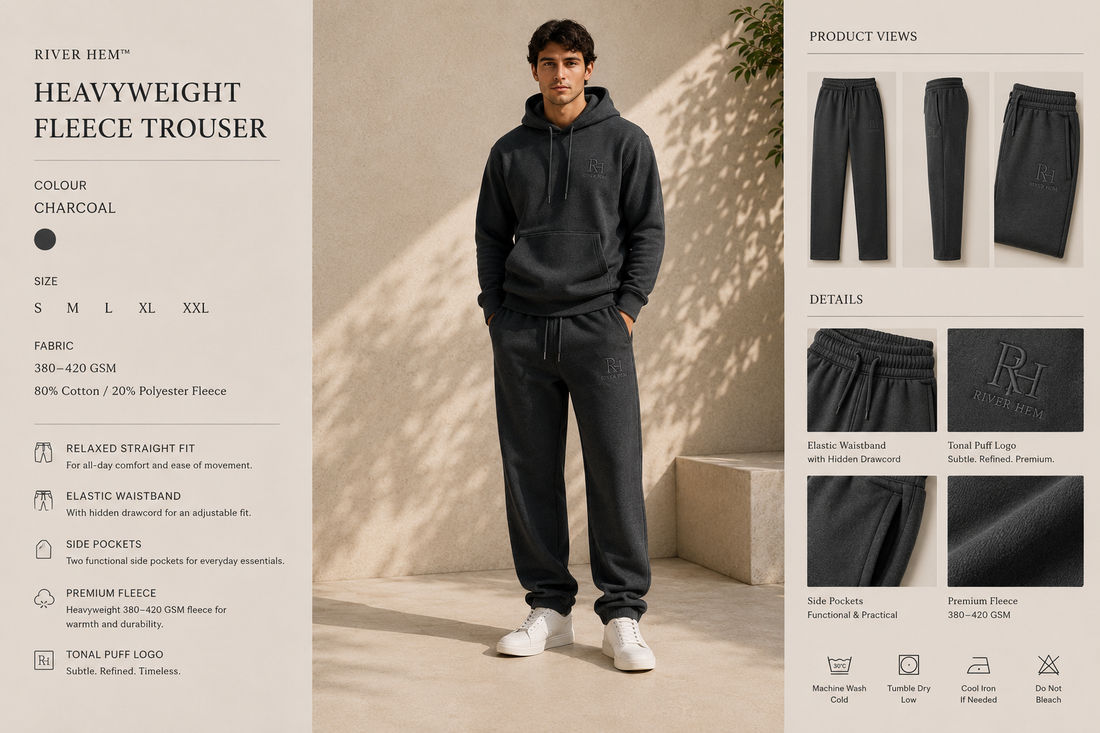 Charcoal  Core Heavyweight Fleece Trouser