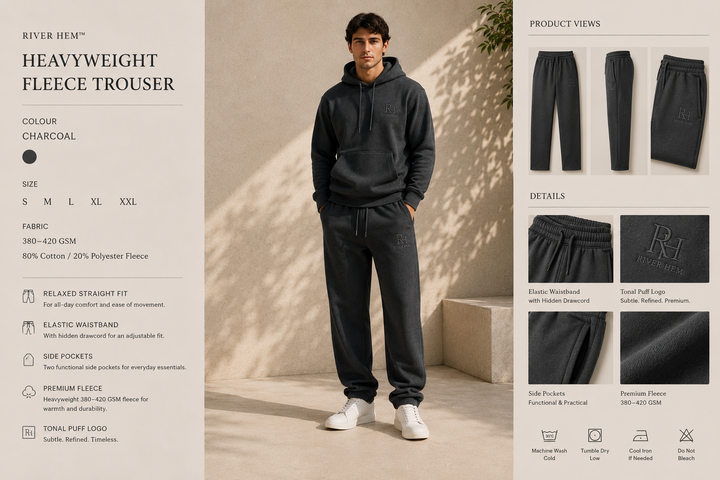 Charcoal  Core Heavyweight Fleece Trouser