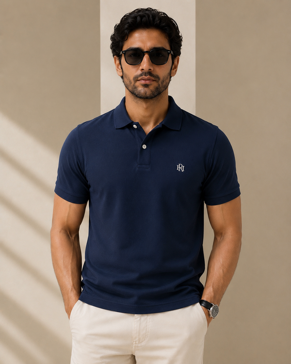 🔵 MIDNIGHT NAVY EXECUTIVE POLO